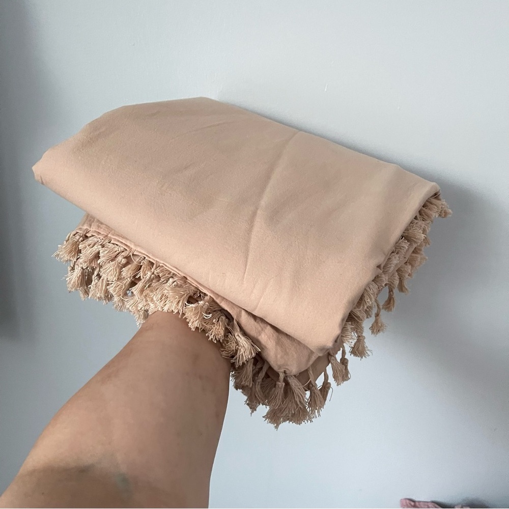 Bohemian Urban Outfitters Home Tassle Duvet Cover Terracota Twin Size NWOT